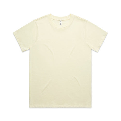 Cream-colored womens classic heavyweight t-shirt, relaxed fit