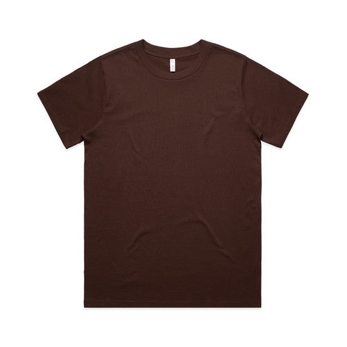 Womens classic heavyweight brown v-neck t-shirt with short sleeves
