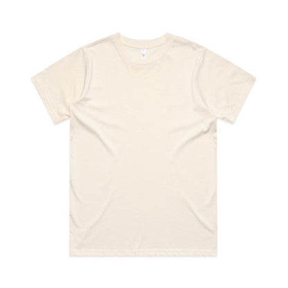 Womens classic heavyweight cream crew neck t-shirt