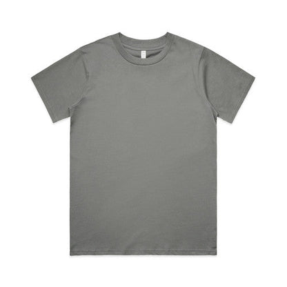 Womens classic heavyweight t-shirt in charcoal gray crew neck