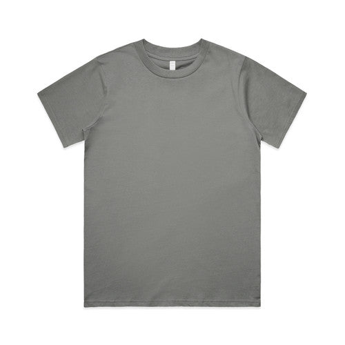 Womens classic heavyweight t-shirt in charcoal gray crew neck