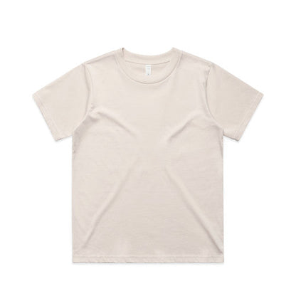 Cream-colored Women’s Classic Minus Tee with relaxed fit and short sleeves