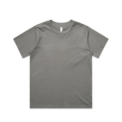 Women’s charcoal gray classic minus tee with short sleeves and ribbed crew neck