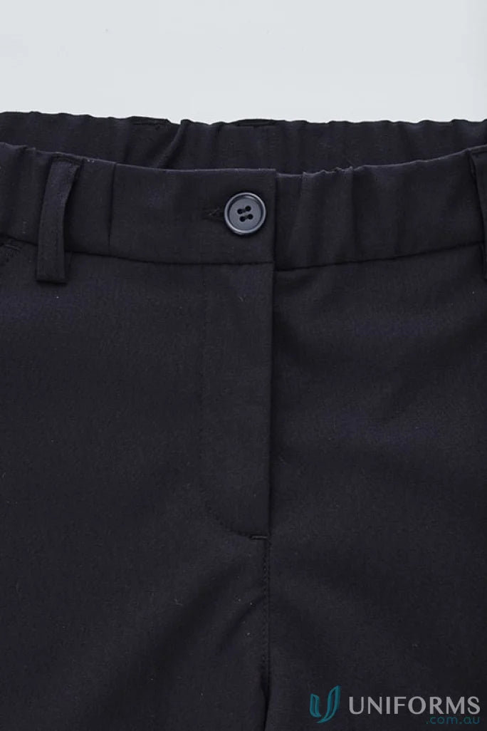 Womens Comfort Waist Slim Leg Pant black trousers with elastic waist for aged care