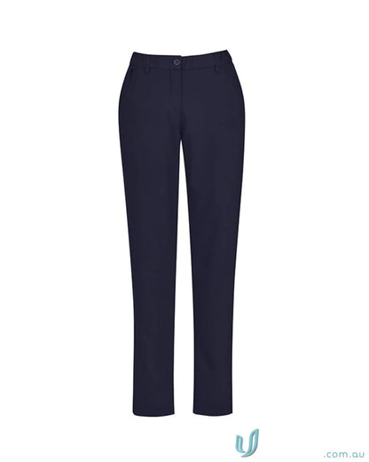 Dark blue womens slim leg pant with bizcare comfort waist for aged care comfort