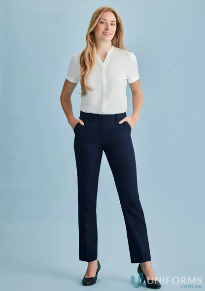 Woman’s professional outfit with cool stretch tapered leg adjustable waist pants
