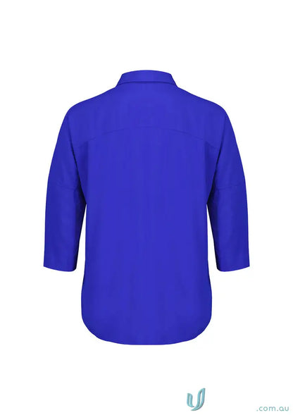 Blue Womens Dahlia 3Q Sleeve Blouse showcasing stylish sleeve blouse-rb366lt