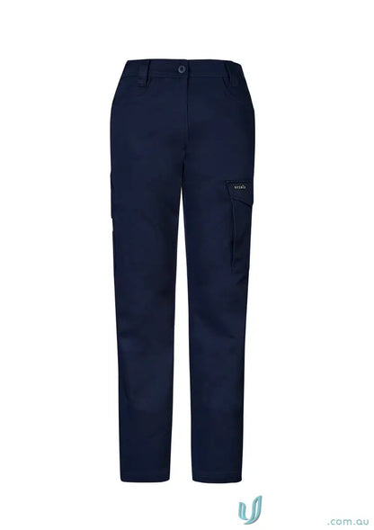 Navy blue women’s stretch cotton cargo pants for women, comfy stretch cargo pants