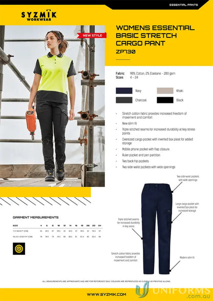 Women’s stretch cotton cargo pants for women, comfy and stylish workwear