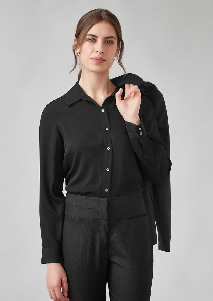 Womens Evelyn Long Sleeve Shirt - Black / W(06) - Blouse