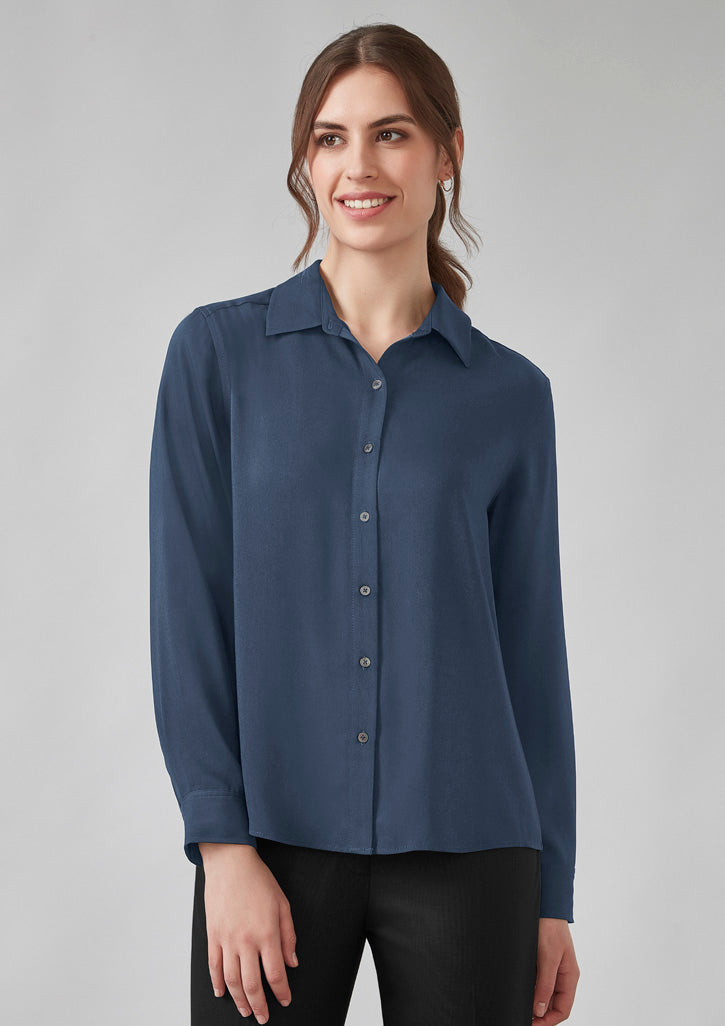 Womens Evelyn Long Sleeve Shirt - Blue / W(06) - Blouse