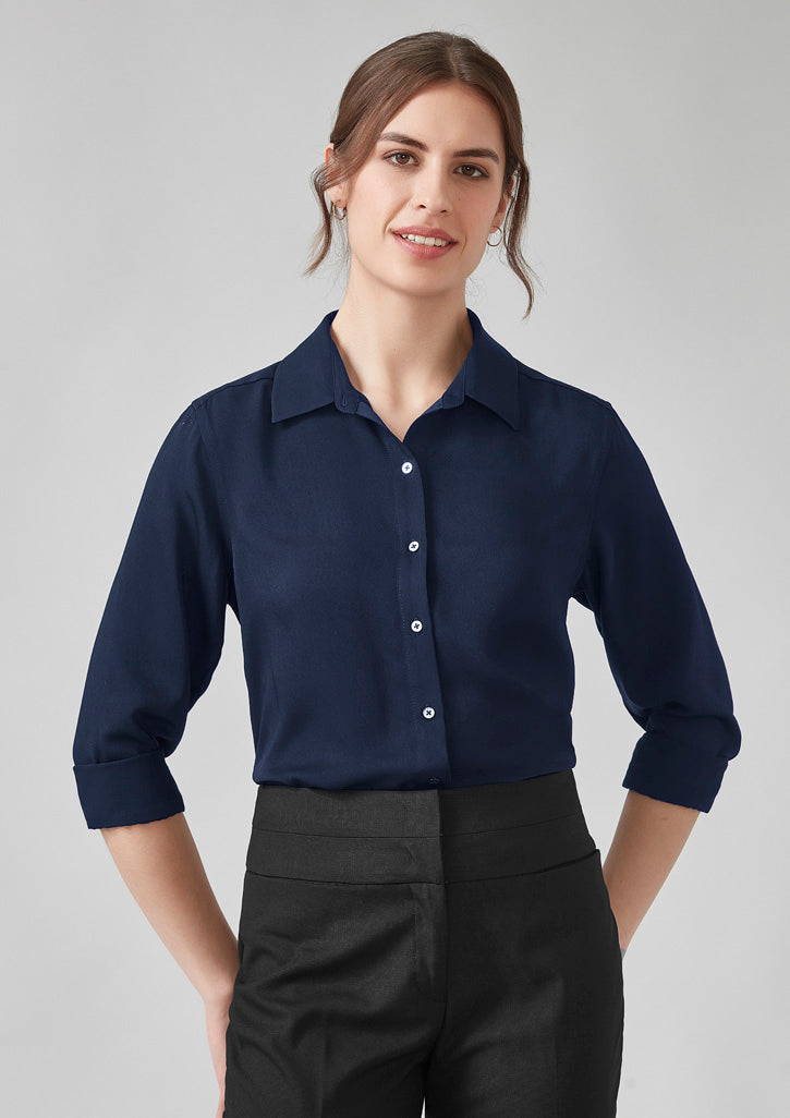 Womens Evelyn Long Sleeve Shirt - Navy / W(06) - Blouse