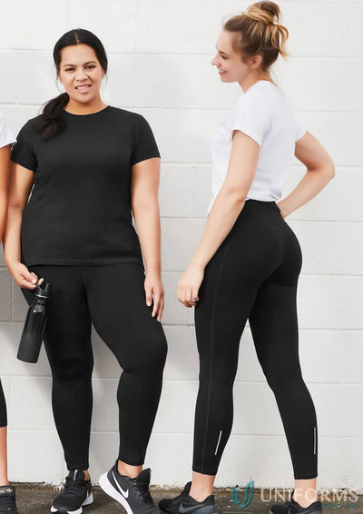 Two women in Stylish Flex Leggings from Biz Collection Women’s L514LL leggings line