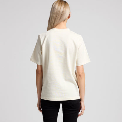 Cream-colored women’s heavyweight relaxed fit t-shirt