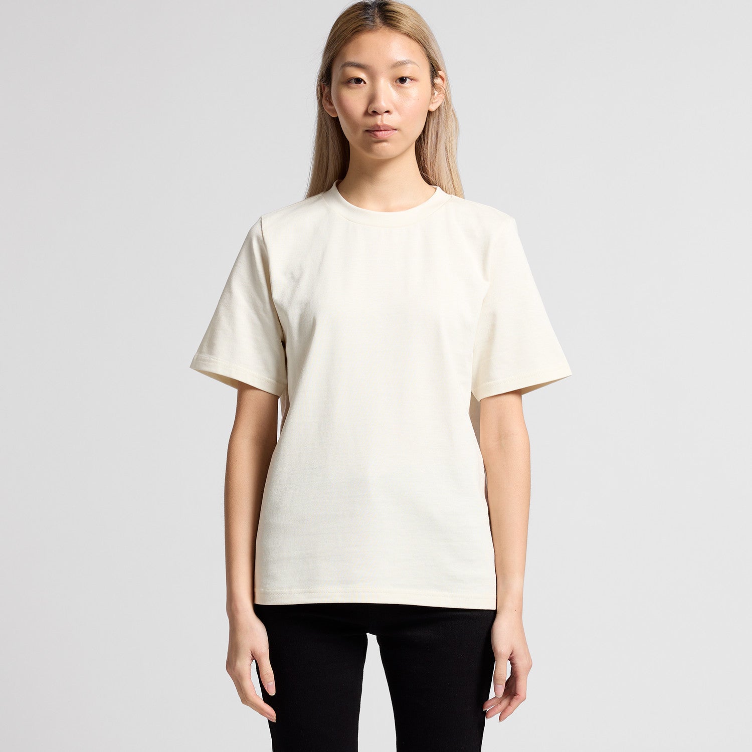 Planett womens heavyweight relaxed white oversized t-shirt