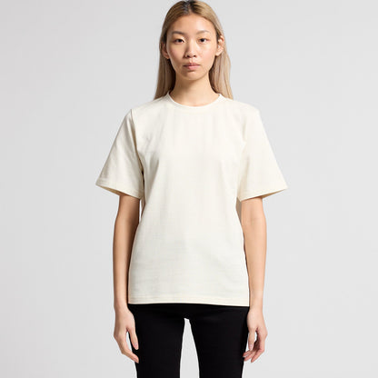 Planett womens heavyweight relaxed white oversized t-shirt