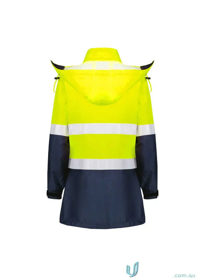 Women’s Hi Vis Ultralite Waterproof Jacket with breathable mesh lining and 000mm waterproof rating