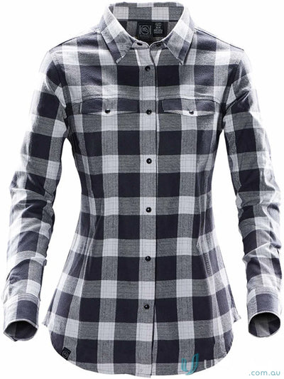Womens Logan Snap Front Shirt with chest pockets, snap closures, perfect for uniforms