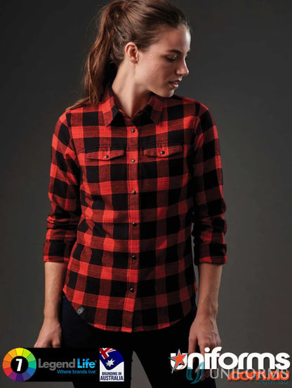 Womens Logan Snap Front Shirt with chest pockets, snap closures, perfect for casual uniforms