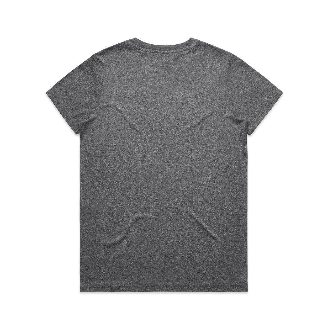 Women’s Maple Active Tee in charcoal heather with subtle back wave design