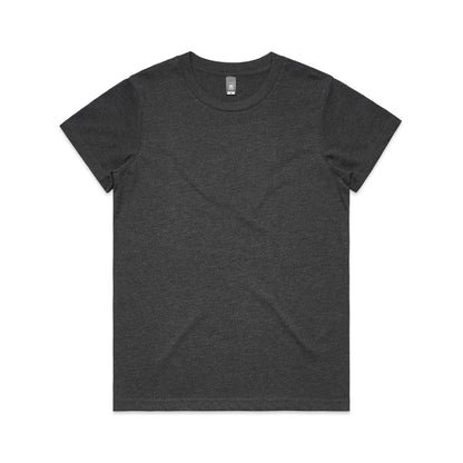 Women’s Maple Marle Tee: short sleeve combed cotton black marle tee