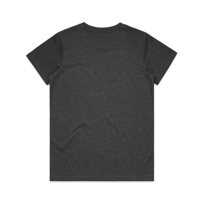 Women’s Maple Marle Tee: short sleeve combed cotton black marle tee