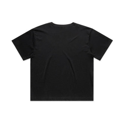 Black womens Martina Crop Tee oversized t-shirt relaxed fit short sleeves