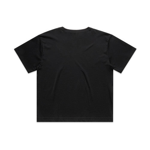 Black womens Martina Crop Tee oversized t-shirt relaxed fit short sleeves