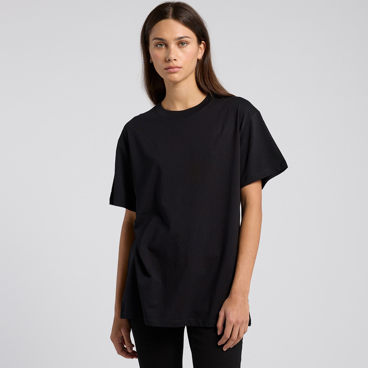 Women’s Martina Relaxed Fit Tee in black combed cotton