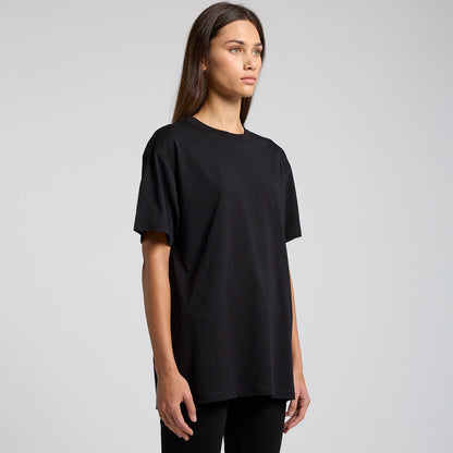 Black oversized Martina boyfriend tee in combed cotton