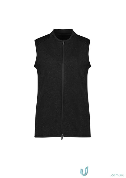Sleeveless black zip-up vest from Bizcare Women’s Nova for a stay stylish look