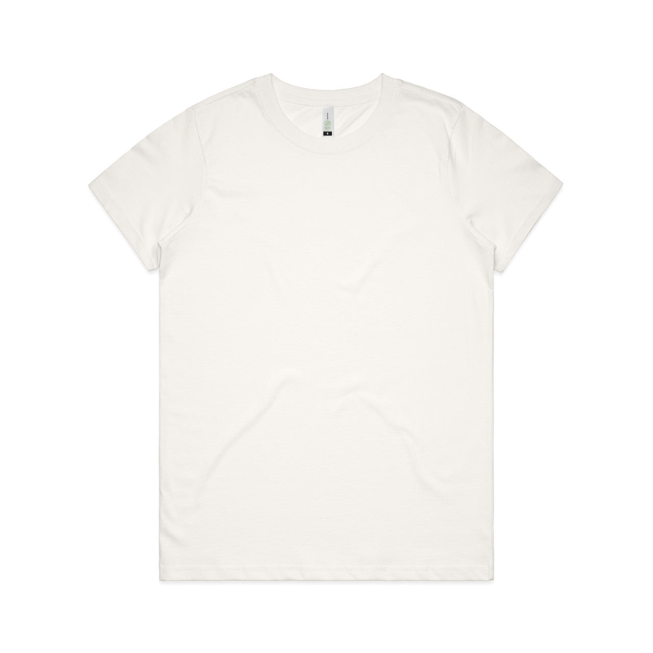 Womens organic maple tee: short sleeve white t-shirt in organic cotton