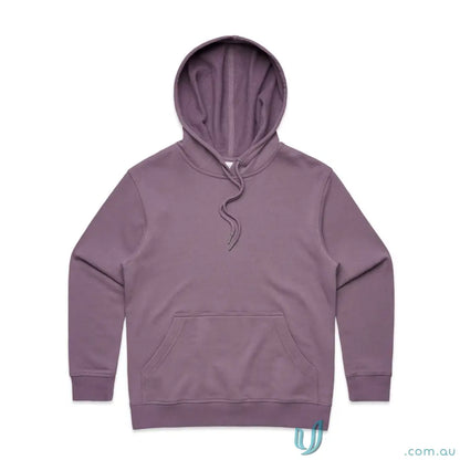 Purple hoodie showing Womens Heavy Hoodie with oversized heavy weight hood for cozy style