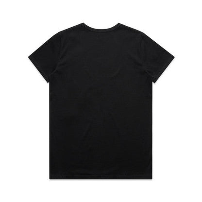 Womens premium soft v-neck tee in black with short sleeves