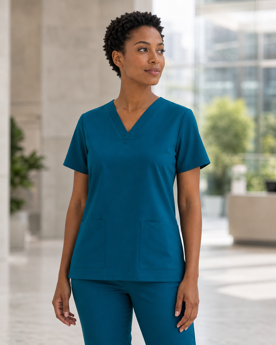 Womens Pulse V-Neck Scrub Top