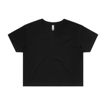Black Puma relaxed fit crop tee, cropped short sleeve round neck shirt