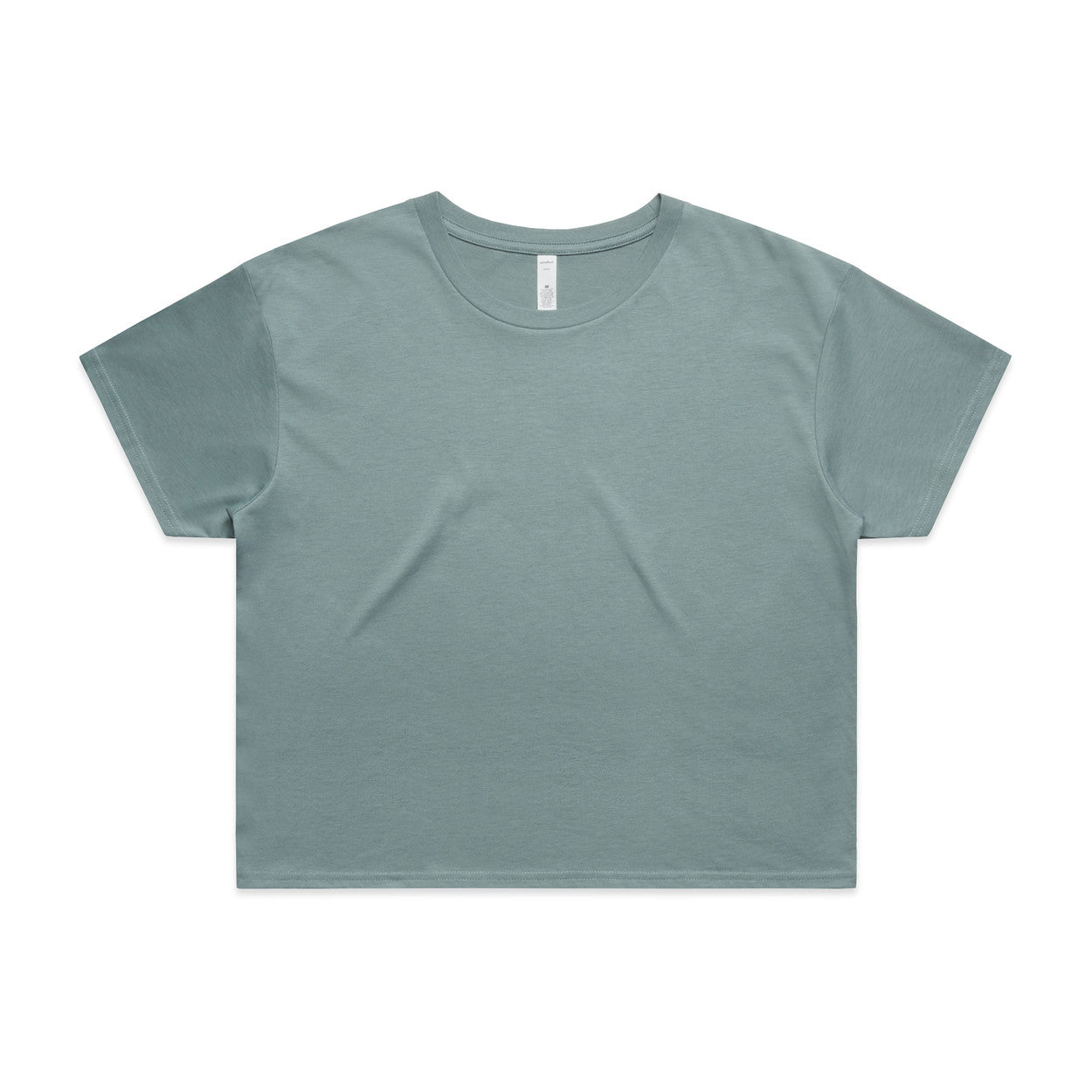 Sage green relaxed fit crop tee for women