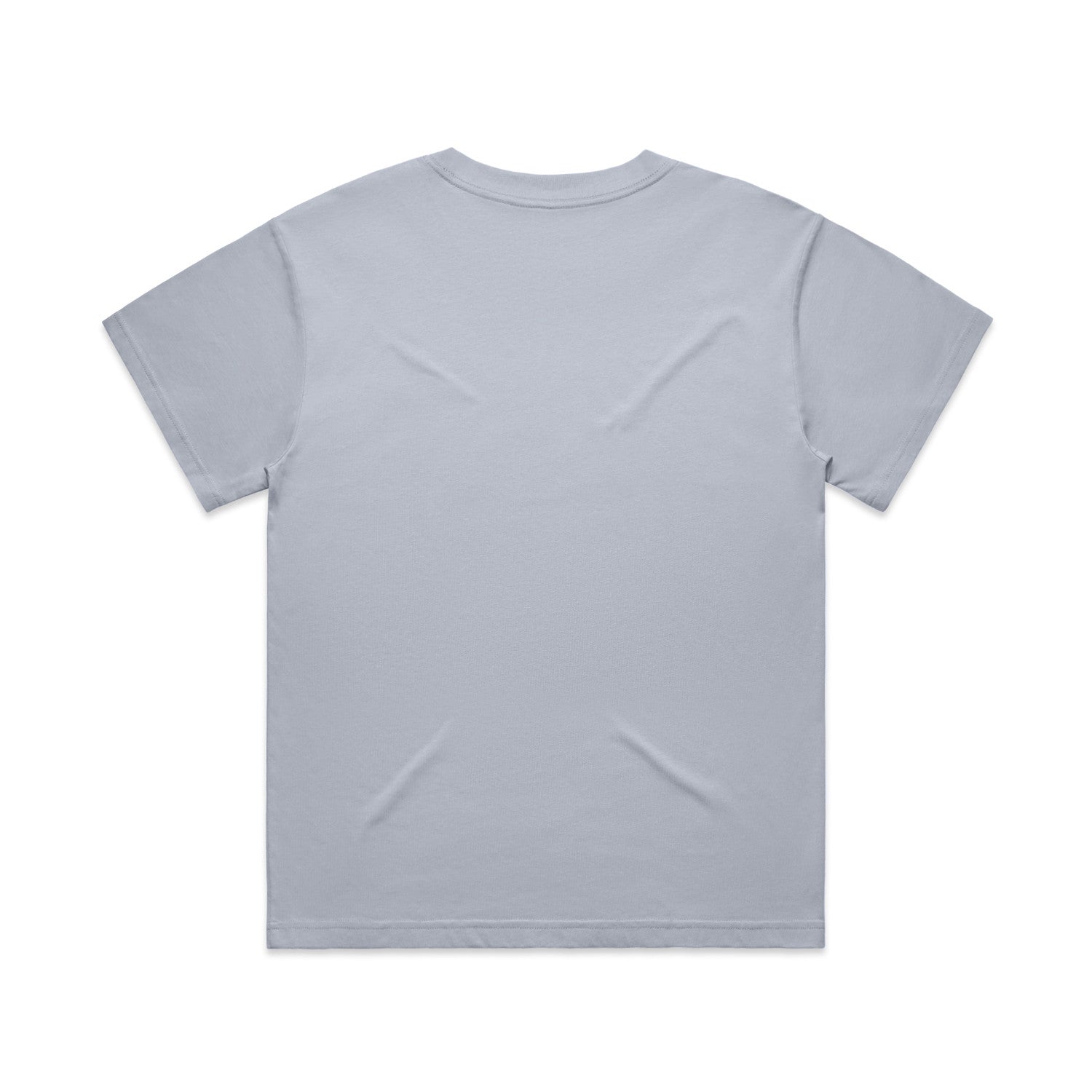 Light gray relaxed fit women’s t-shirt with ribbed crew neck