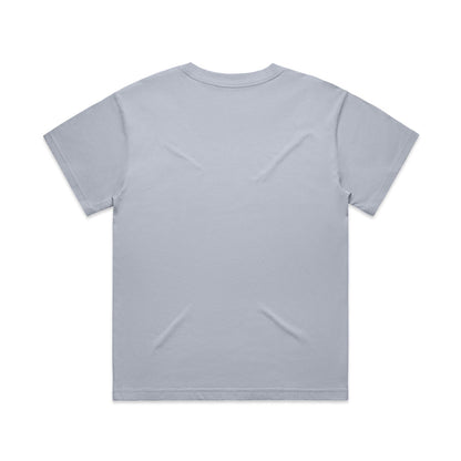 Light gray relaxed fit women’s t-shirt with ribbed crew neck