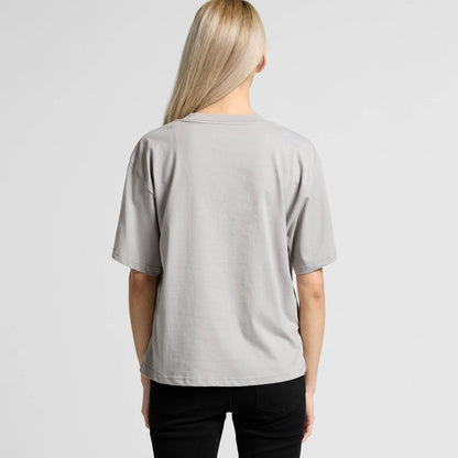 Light gray womens relaxed fit Martina combed cotton t-shirt
