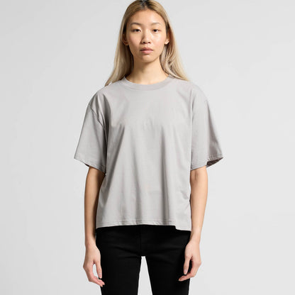 Light gray womens relaxed fit Martina combed cotton t-shirt