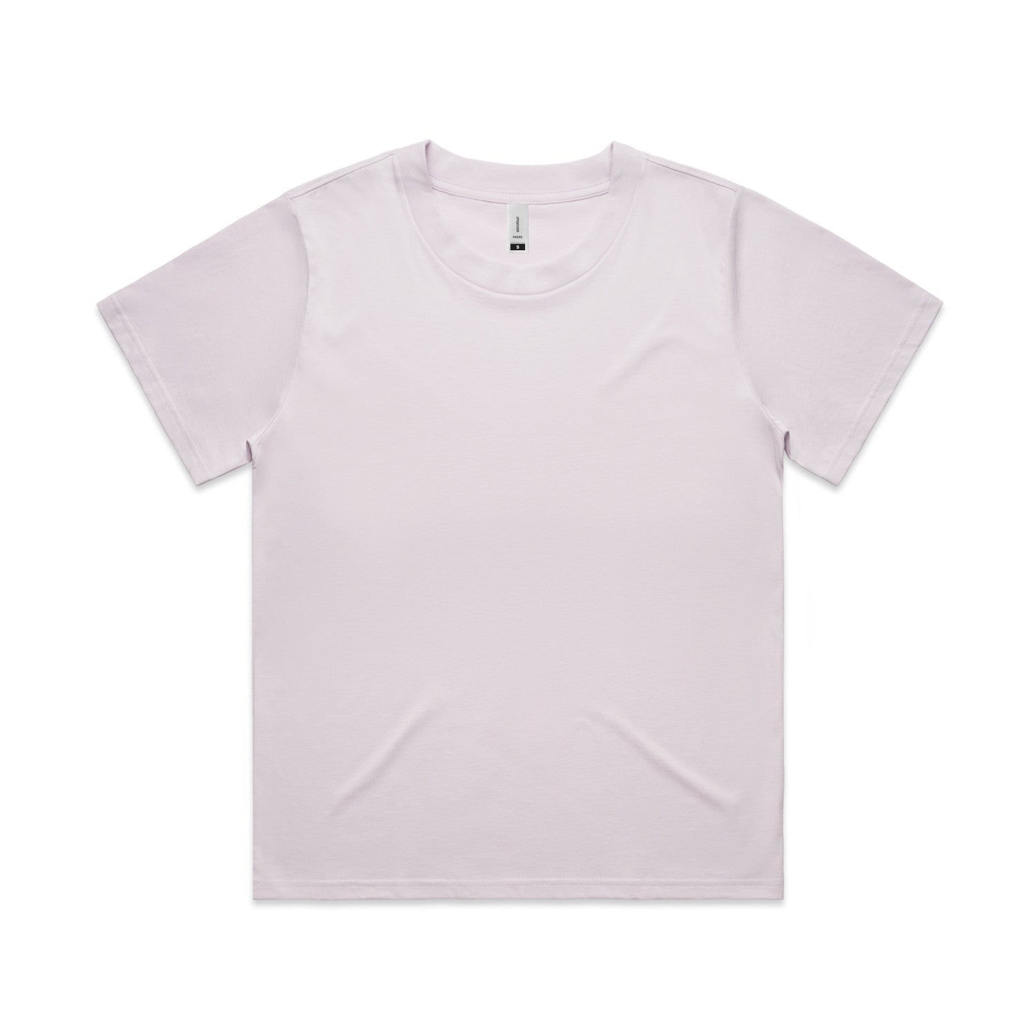 Lavender relaxed fit women’s t-shirt in combed cotton with ribbed crew neck