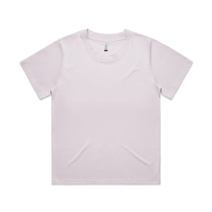 Lavender relaxed fit women’s t-shirt in combed cotton with ribbed crew neck