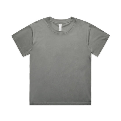 Women’s relaxed fit combed cotton t-shirt with ribbed crew neck