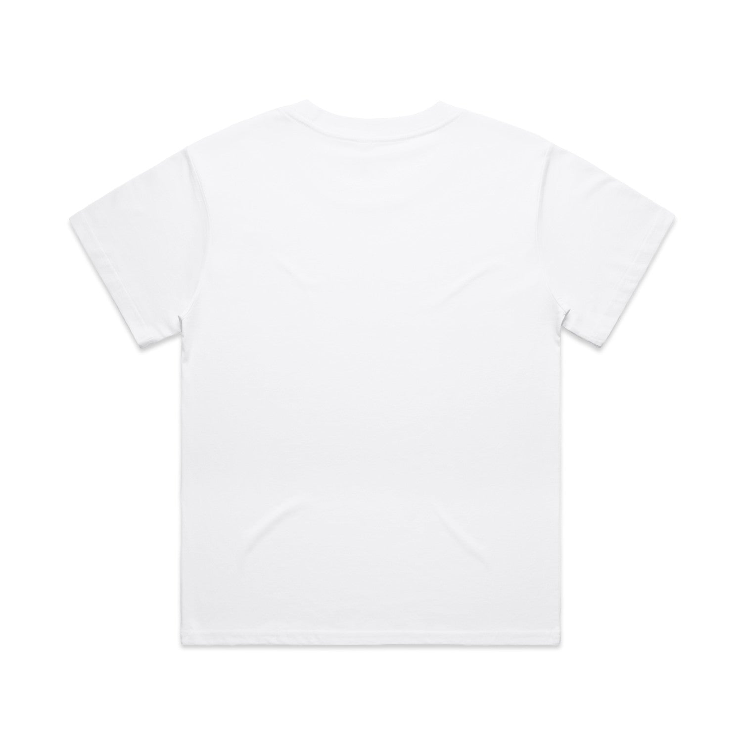 Women’s relaxed fit t-shirt in white combed cotton with ribbed crew neck