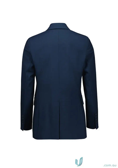 Navy blue Womens Renew Double Breasted Longline Jacket made from recycled polyester