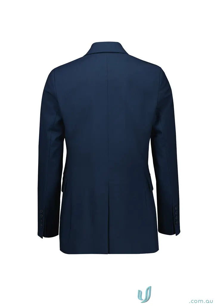Navy blue Womens Renew Double Breasted Longline Jacket made from recycled polyester