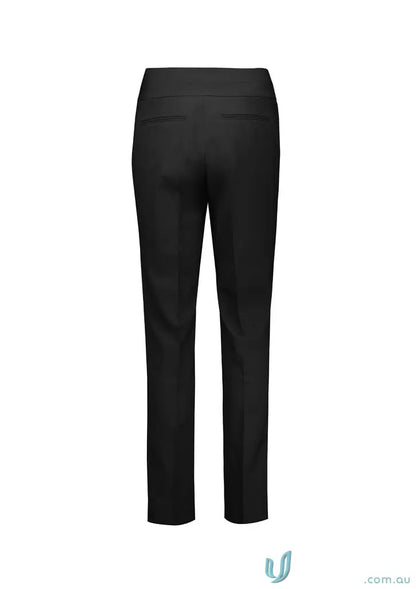 Womens Renew Mid-Waist Slim Leg Pants with flat front and straight leg style