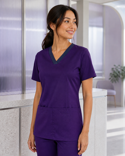 Womens Riley Stretch Scrub Top