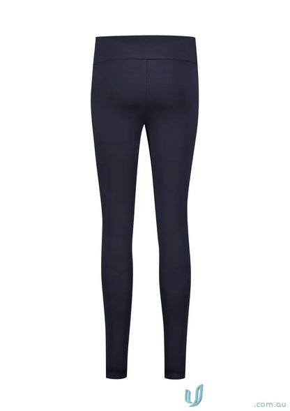 Dark blue womens scuba ponte high-rise pull-on corporate legging for a sleek look